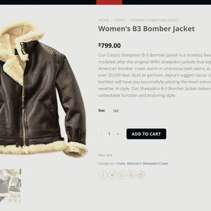 Reproduction WWII Bomber jacket